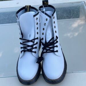 Dr. Martens White Boots with Black Details